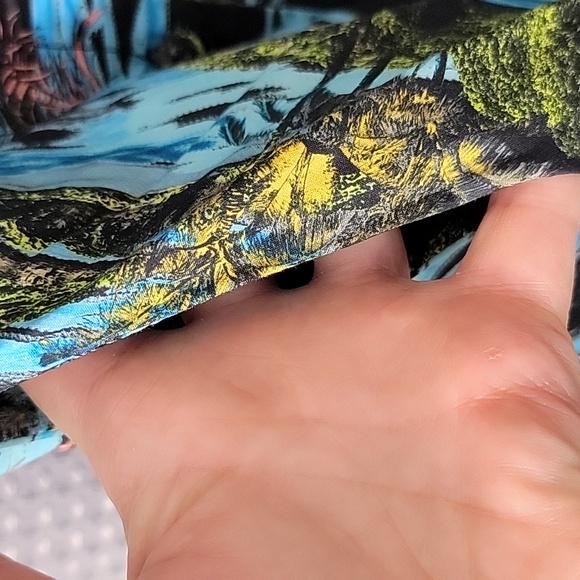 Unique Vintage Rockabilly Pin Up Tropical Hawaiian Print Dress Size XS - Picture 4 of 8